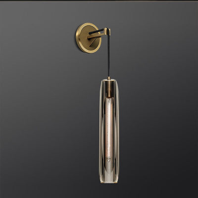 Modern Light Luxury Personality Full Copper Crystal 1-Light Wall Sconce Lamp