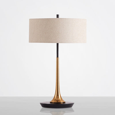 Lampe de table à 1 lumière en tissu colonne minimaliste nordique 
