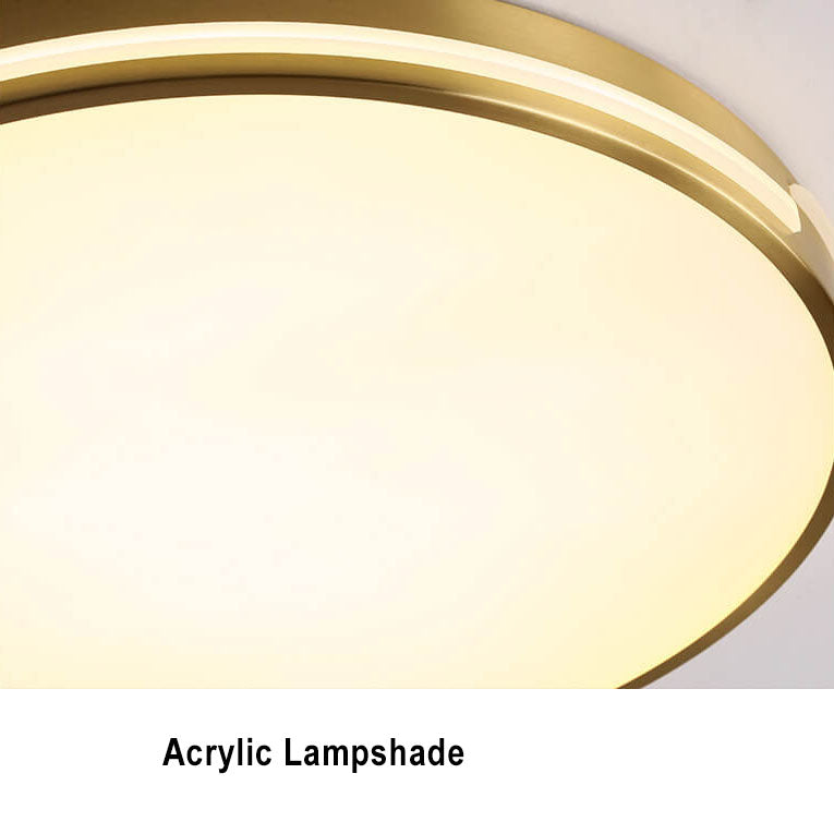 Moderne Copper Circle 1-Light LED Unterputzbeleuchtung 