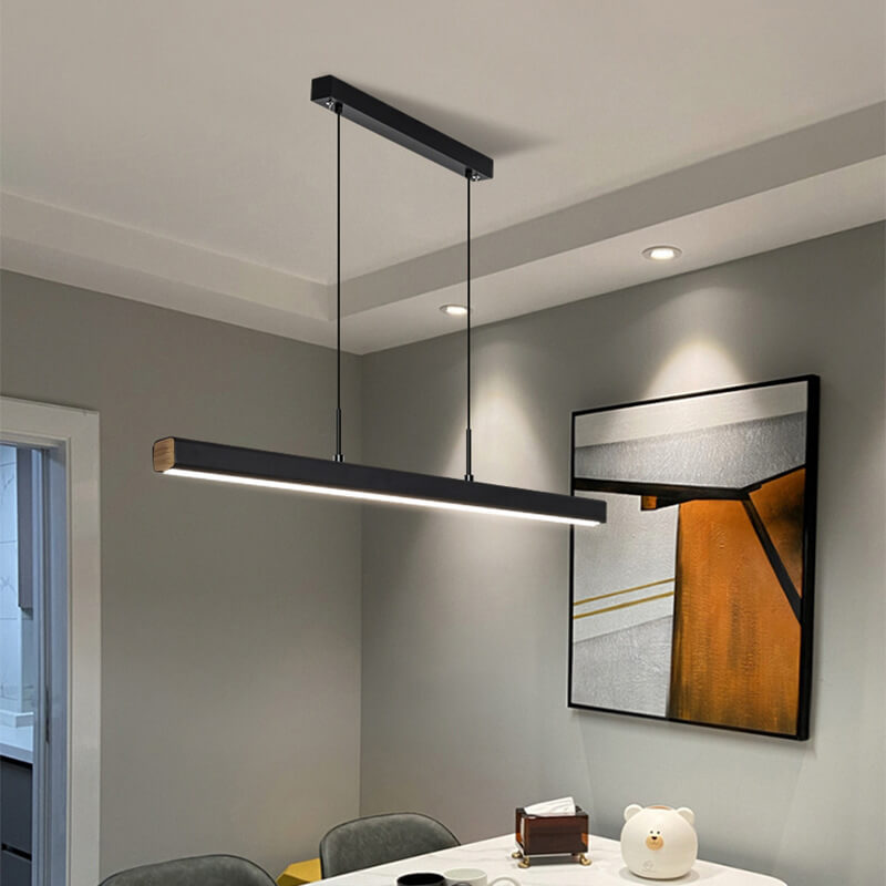 Lampe suspendue LED à longue bande minimaliste moderne 