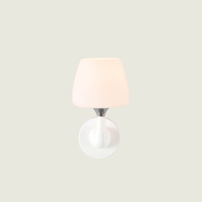 Nordic Minimalist White Glass Cup Shade 1/2 Light Wandleuchte 