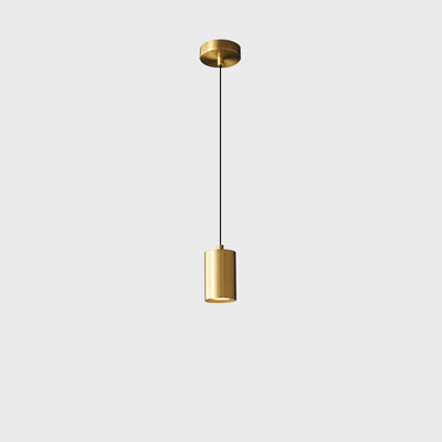 Nordic Minimalist Copper Column Mini 1-Light Pendant Light