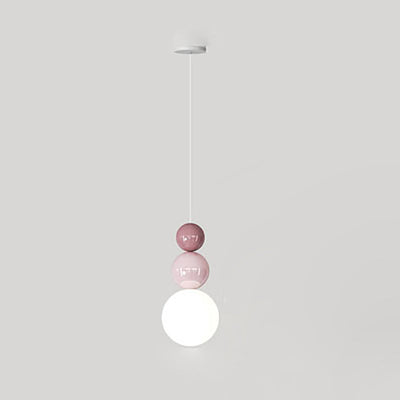 Modern Minimalist Gourd Orb Hardware Rotomolded 1-Light Pendant Light For Living Room