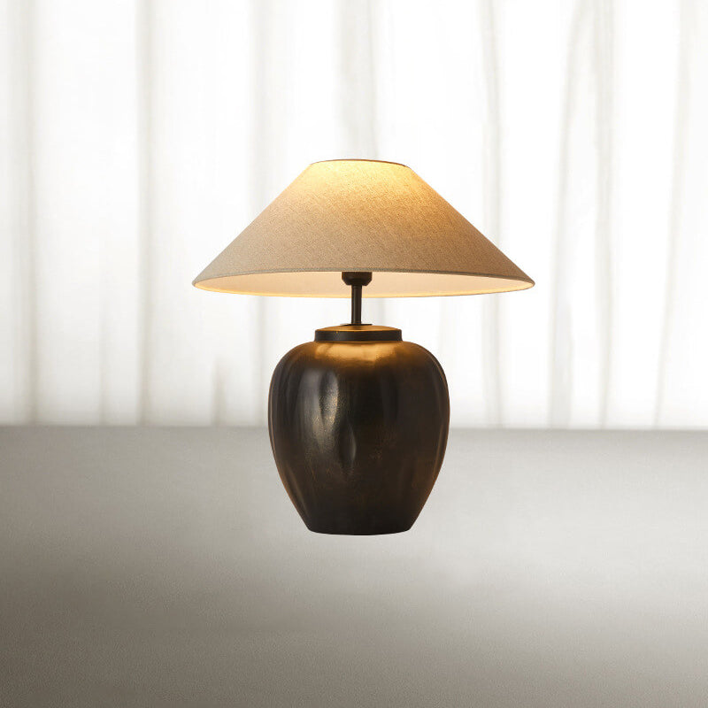 Creative Handmade Ceramic Bottle Design 1-Light Table Lamp