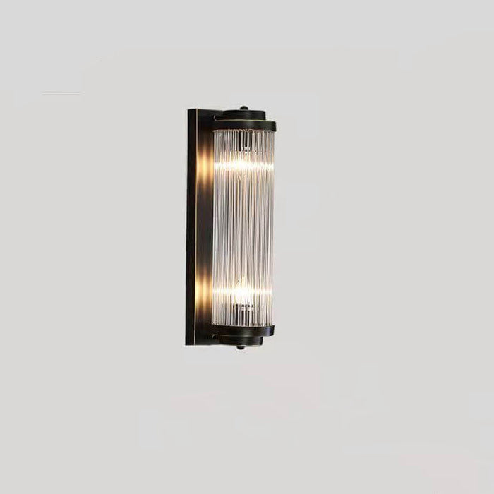 Modern Luxury Crystal Cylinder Column Rotation 2-Light  Wall Sconce Lamp