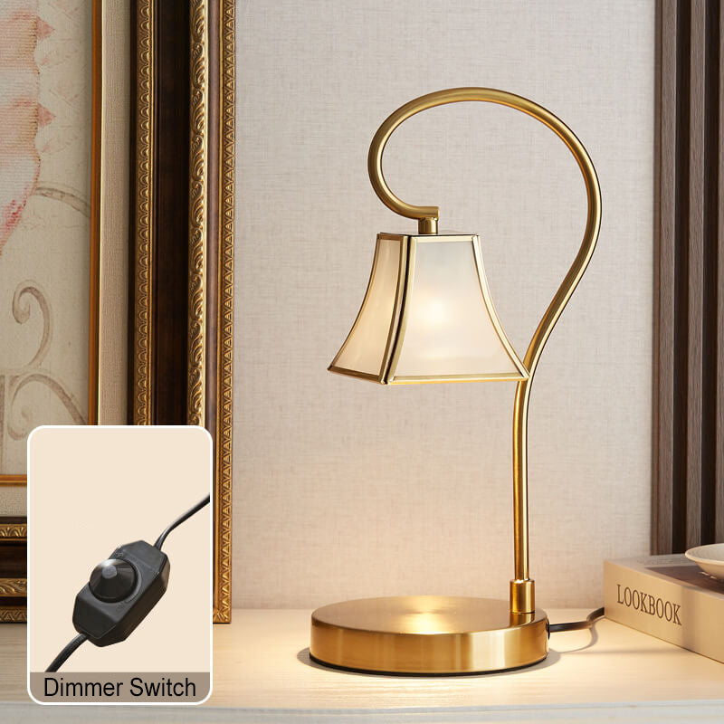 Modern Luxury Quadrangular Iron Glass Aromatherapy Melting Wax 1-Light Table Lamp