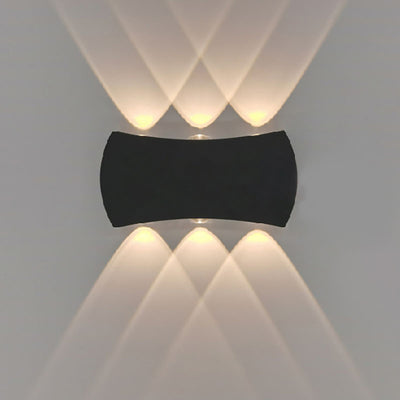 Simple Creative Arc Rectangular LED Outdoor Waterproof Wall Sconce Lamp