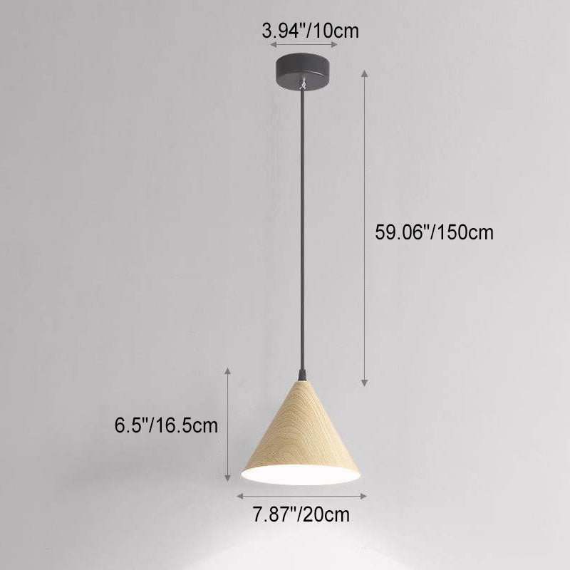 Modern Minimalist Wabi-Sabi Log Round Mouth 1-Light Pendant Light