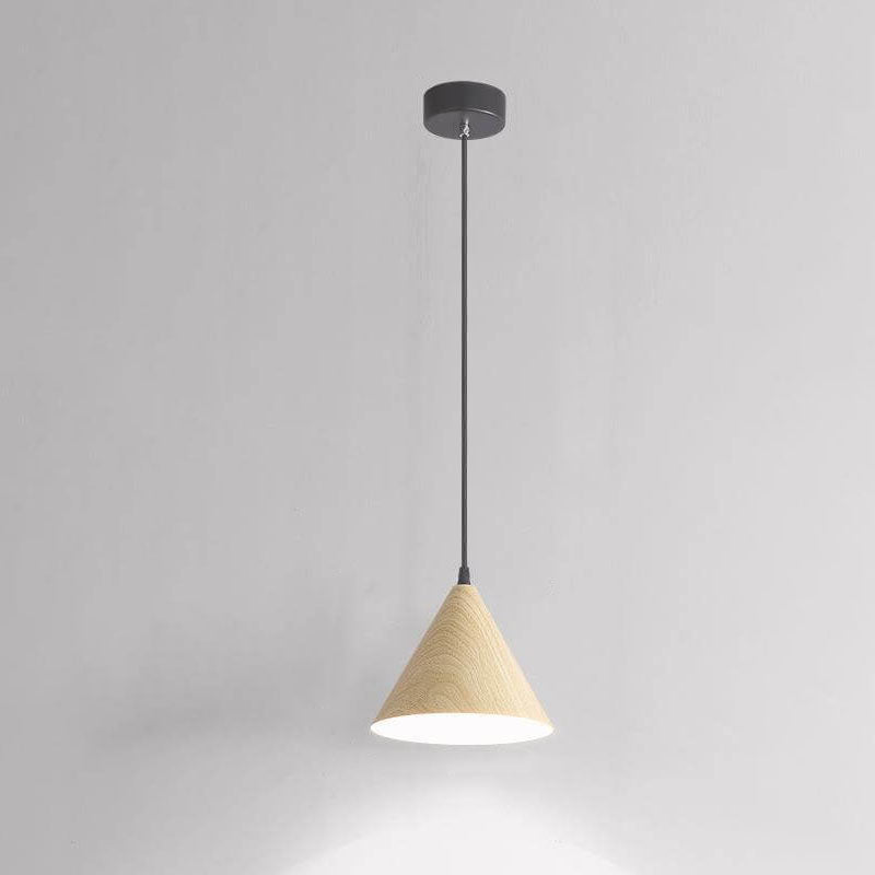 Modern Minimalist Wabi-Sabi Log Round Mouth 1-Light Pendant Light