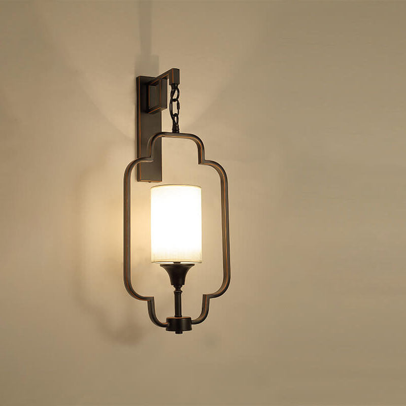 Modern Classical Fabric Iron  Frame 1-Light Wall Sconce Lamp