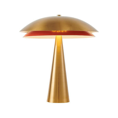 Contemporary Simplicity Iron Mushroom Shape 2-Light Table Lamp For Home Office