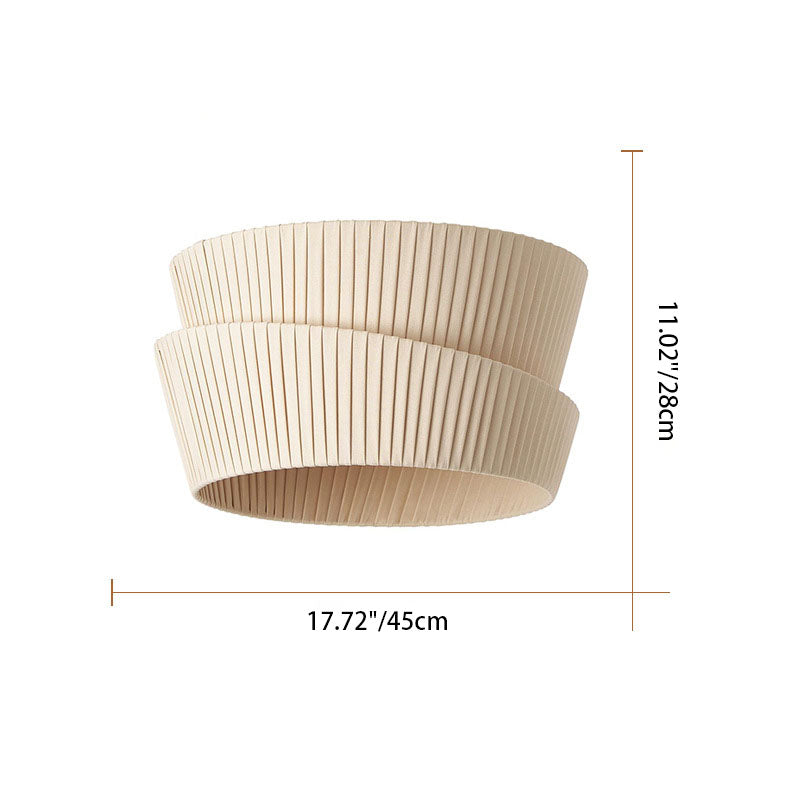 Modern Minimalist Round Hardware Fiber Fabric 3-Light Flush Mount Ceiling Light For Living Room