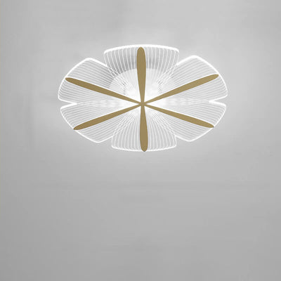 Plafonnier LED à fleurs rondes en acrylique transparent, créatif et moderne, montage encastré 