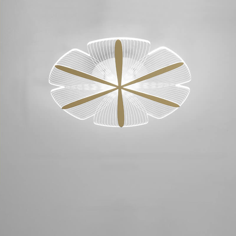 Modern Creative Clear Acrylic Round Flower LED Flush Mount Ceiling Light