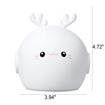 Kreative Cartoon Deer Rabbit Silikon USB LED Nachtlicht Tischlampe