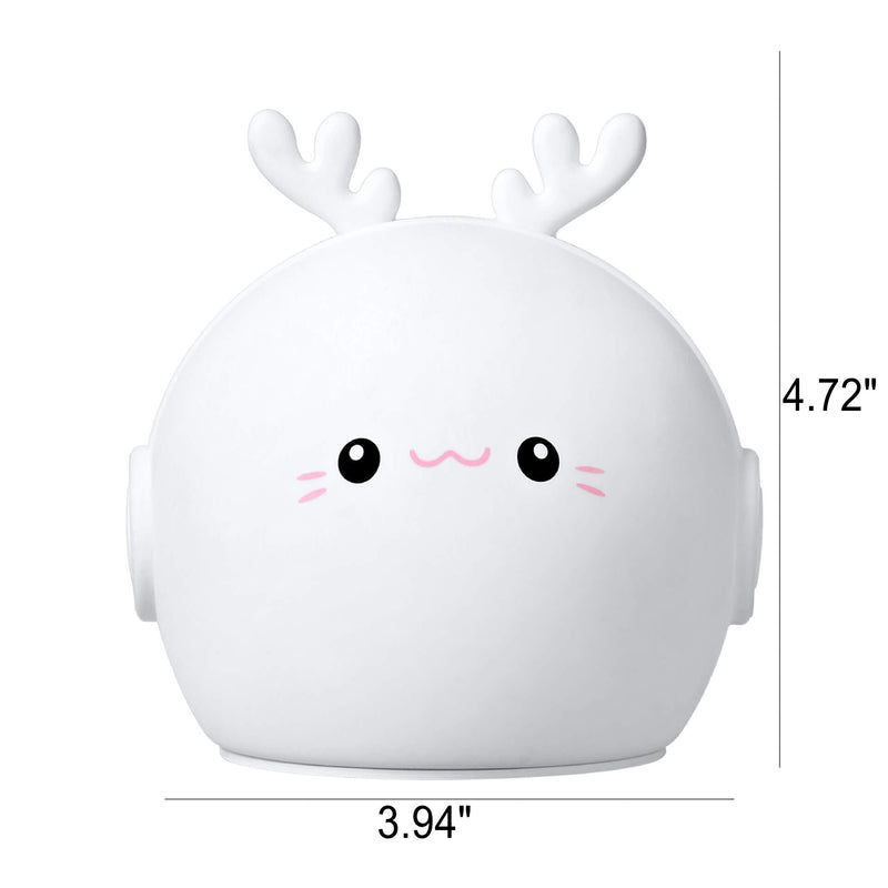 Creative Cartoon Deer Rabbit Silicone USB LED Night Light Table Lamp