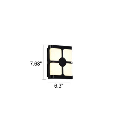 Outdoor Waterproof Square Flat Geometric Patio LED Wall Sconce Lamp