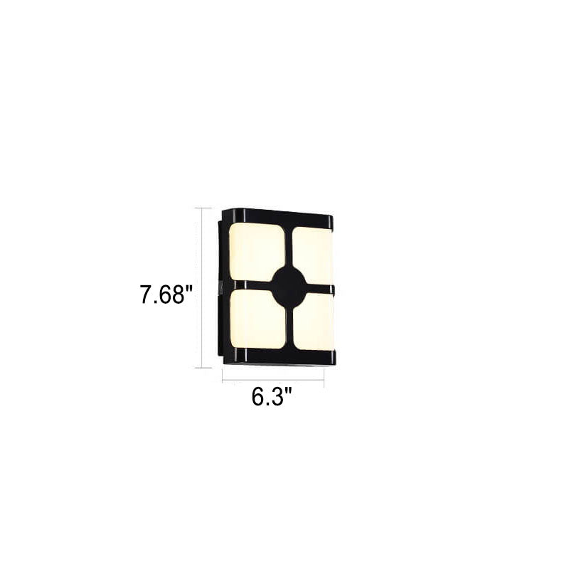 Outdoor Waterproof Square Flat Geometric Patio LED Wall Sconce Lamp