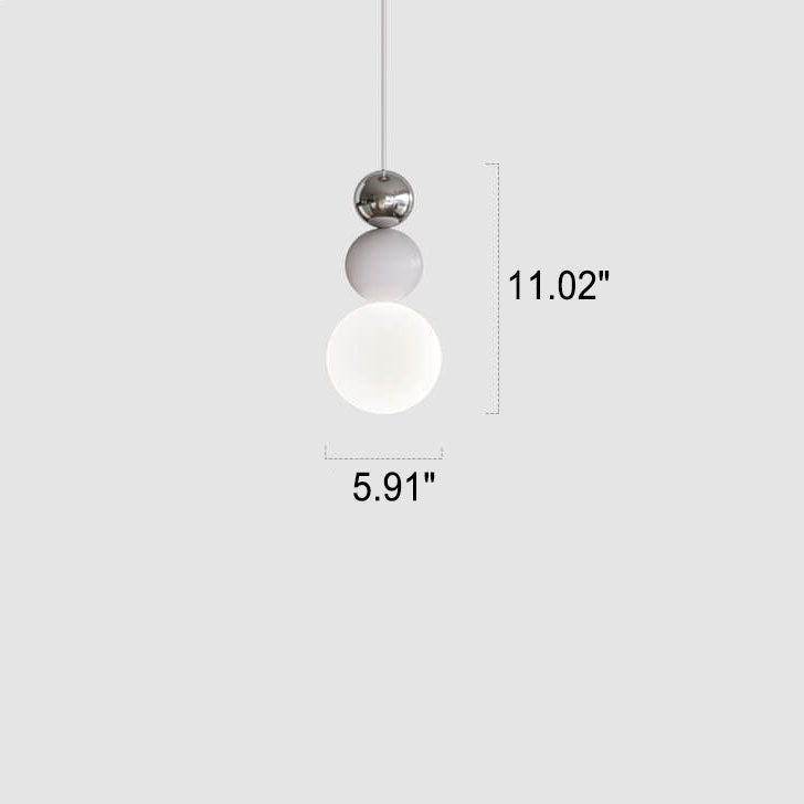 Scandinavian Minimalist Orb Stacked 1-Light Pendant Light