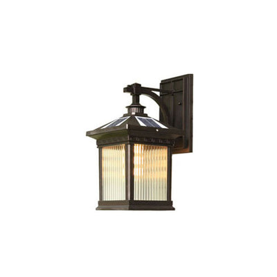 Solar Outdoor Square Cage LED Wasserdichte Patio Wandleuchte Lampe 