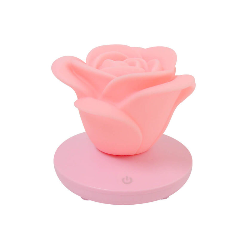 Modern Silicone Rose Flower LED Night Light Table Lamp