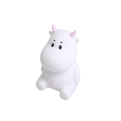 Modern Creative Cute Cow Silicone USB Rechargeable Pat Night Light Table Lamp