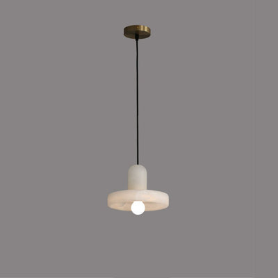 Lampe suspendue ronde à 1 lumière à géométrie lucite de luxe minimaliste 