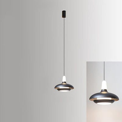 Nordic Creative Aluminium Flying Saucer Anhebbare LED-Pendelleuchte