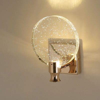 Modern Luxury Round Bubble Crystal Aluminum Iron LED Wall Sconce Lamp For Living Room