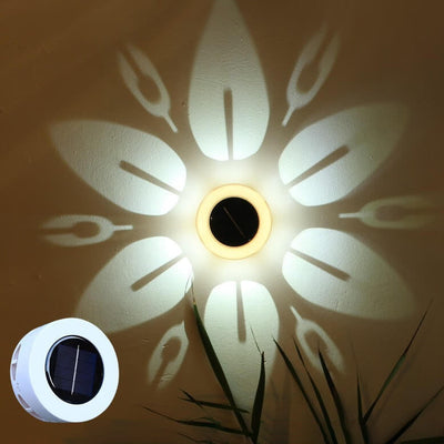 Modern Minimalist Round Waterproof Acrylic Solar LED Outdoor Wall Sconce Lamp