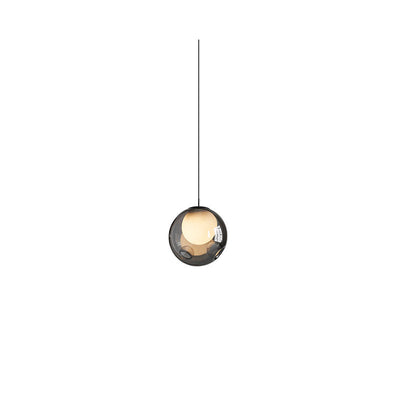 Modern Minimalist Glass Orb 1-Light Pendant Light