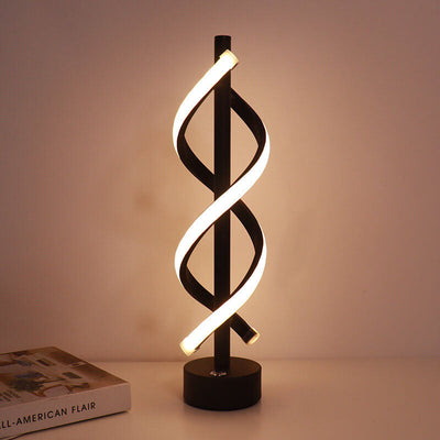 Simple Creative Spiral Rechargeable LED Night Light Table Lamp