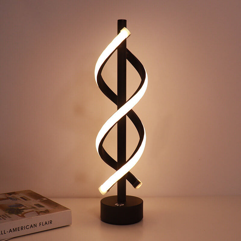 Simple Creative Spiral Rechargeable LED Night Light Table Lamp