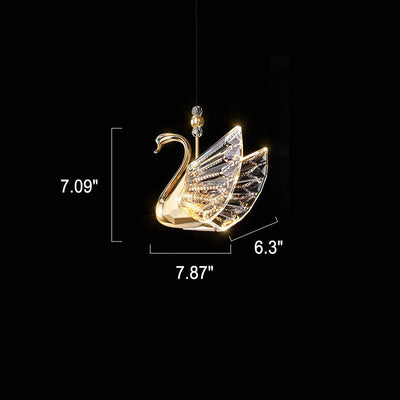 Modern Luxury Acrylic Swan Shape LED Pendant Light