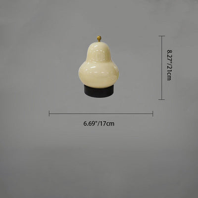 Contemporary Creative Gourd Glass Lampshade USB LED Night Light Table Lamp For Home Office