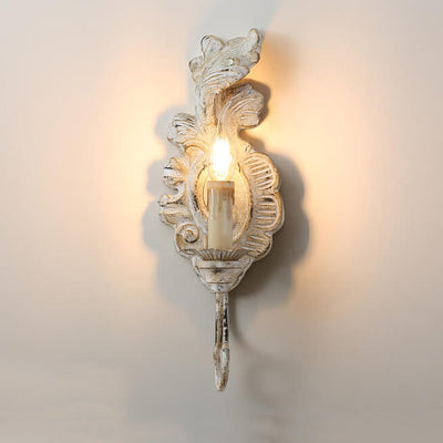 Vintage Resin Candelabra 1-Light Wall Sconce Lamp