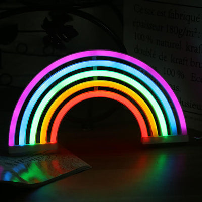 Modern Plastic Five Color Rainbow   LED Neon Decorative Light
