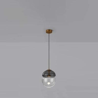 Modern Minimalist Light Luxury Oval Clear Glass LED Pendant Light