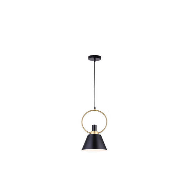 Modern Minimalist Circular Iron Aluminum 1-Light Pendant Light