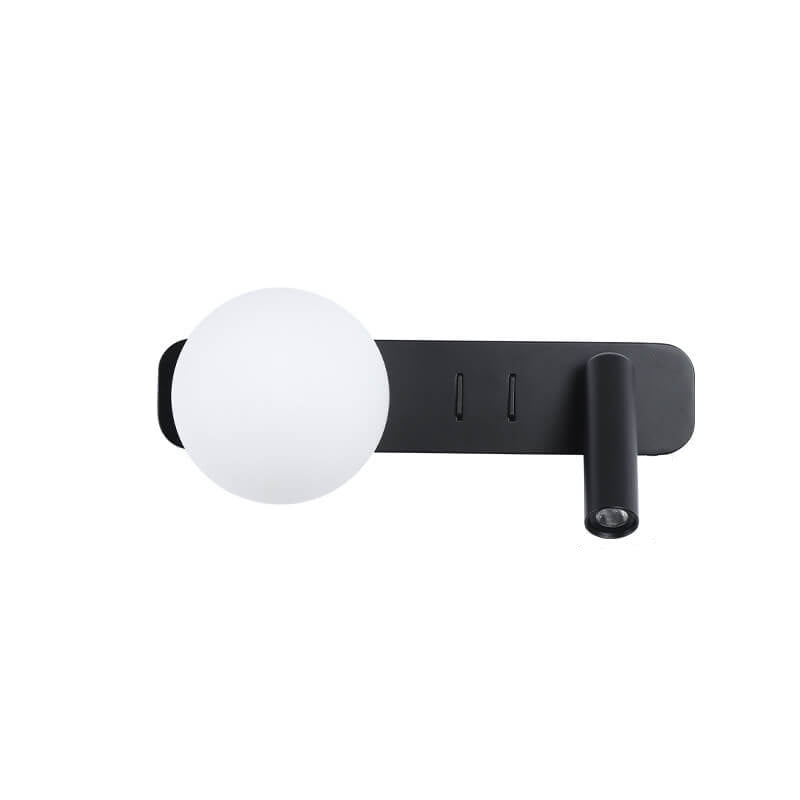 Modern Minimalist Glass Sphere LED Spotlight Reading Wall Sconce Lamp