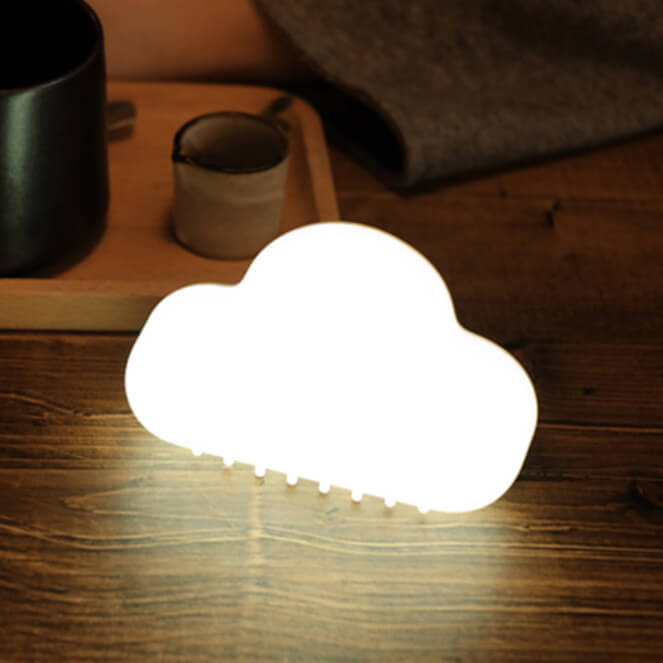 Modern Creative Cloud Plastic USB Rechargeable Sound Controlled LED Night Light