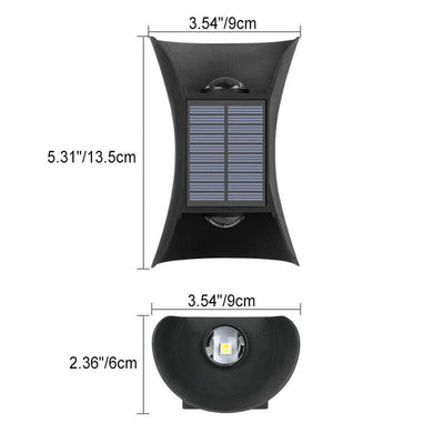 Moderne wasserdichte LED-Wandleuchte aus Aluminium für den Außenbereich 