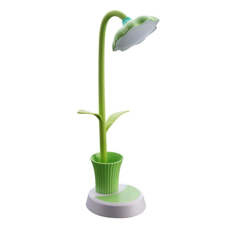 Creative Sun Flower Pen Holder Design LED Table Lamp