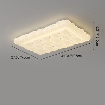 Moderne Einfachheit PET Kissen-Form LED Unterputz-Deckenleuchte für Wohnzimmer 