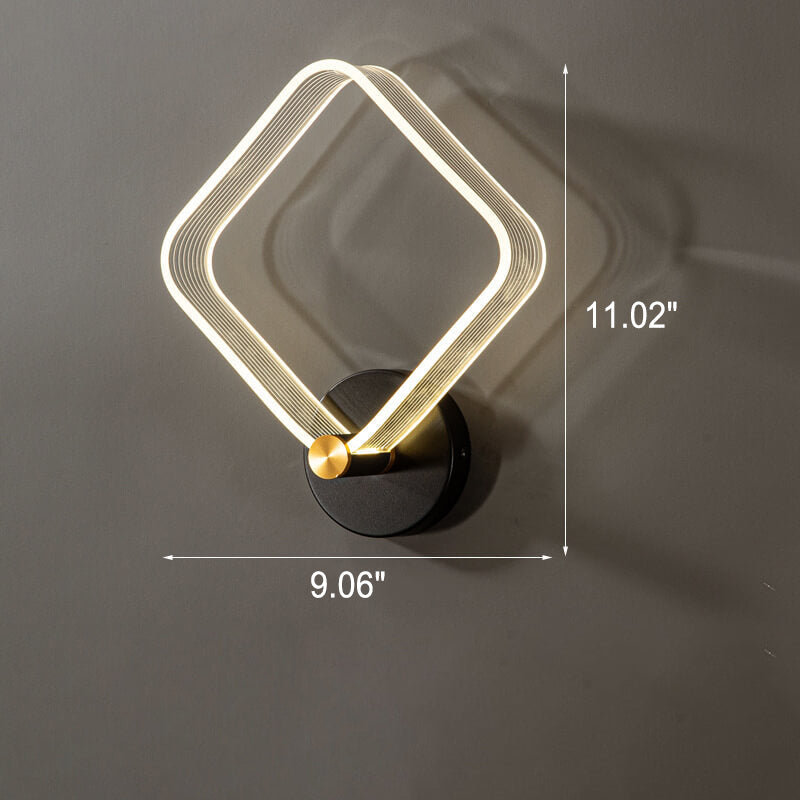 Nordic Simple Geometric Acrylic Iron LED Wall Sconce Lamp