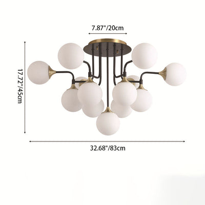 Rustikaler Vintage Kerzenhalter aus schwarzem Eisen mit 8-Licht-Kronleuchter