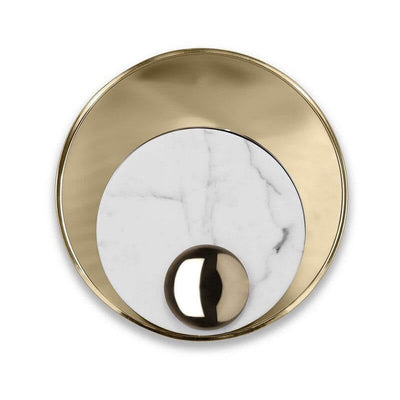 Nordic Luxury Disc Marmor Metall LED Wandleuchte
