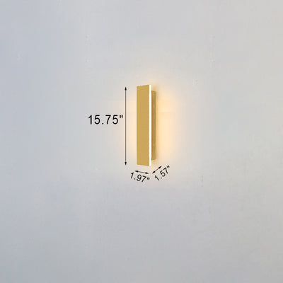 Outdoor Modern Simple Gold Long Strip Acrylic Iron Waterproof LED Wall Sconce Lamp