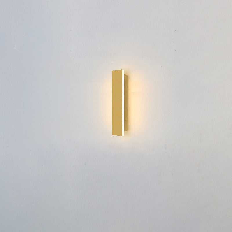 Outdoor Modern Simple Gold Long Strip Acrylic Iron Waterproof LED Wall Sconce Lamp