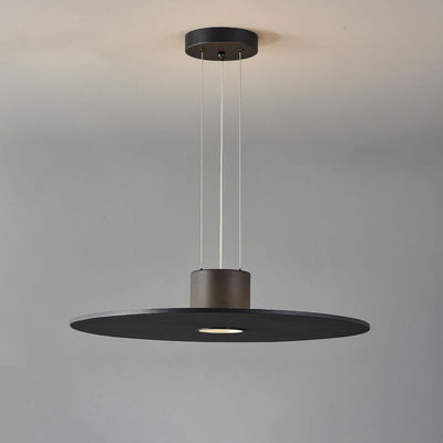 Modern Minimalist Flying Saucer Round Flat Hardware LED Pendant Light